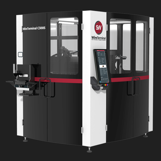 Drahtkonfektionier-Vollautomat WireTerminal C3005 für Schaltschrankbau mit 5-fach Crimper 0,5-2,5mm²